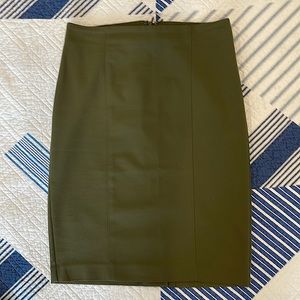 Van Heusen olive green tailored skirt.
